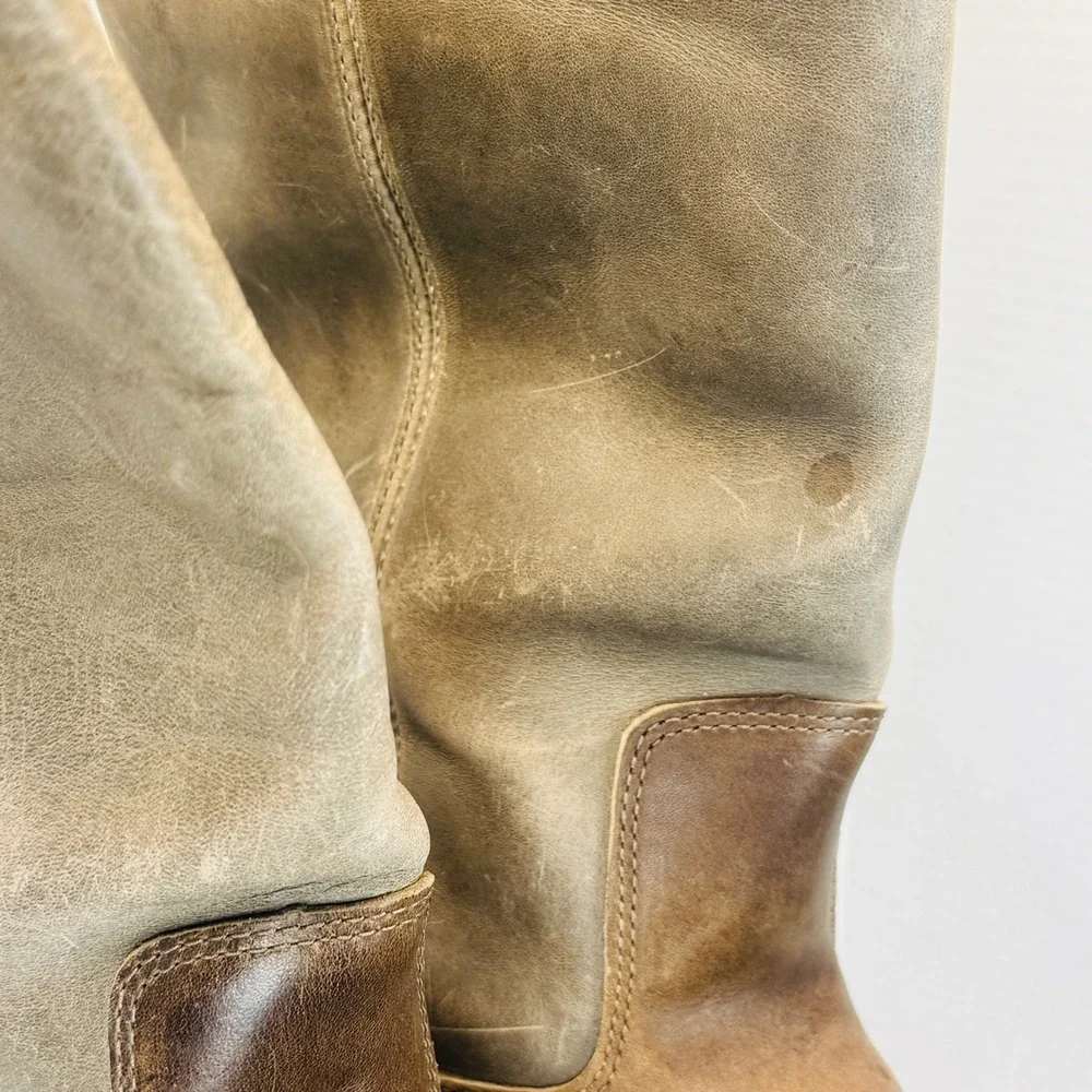 Sorel‎ Slimpack Riding Boots Women's 10 Tall Leather Waterproof Duck Boot Style